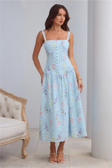 Whimsical Charm Maxi Dress Blue
